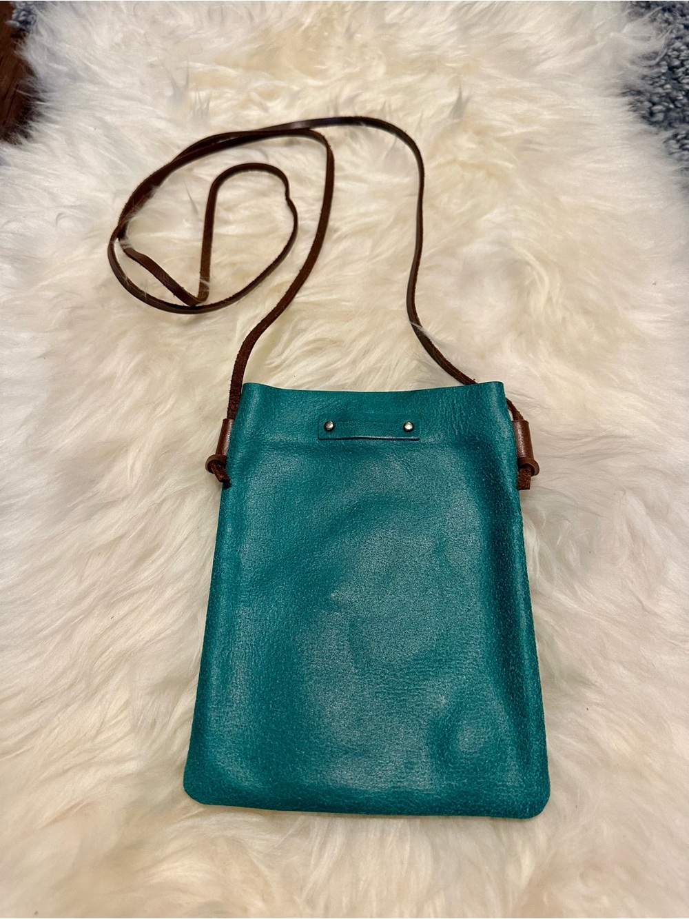 Genuine leather cross bag